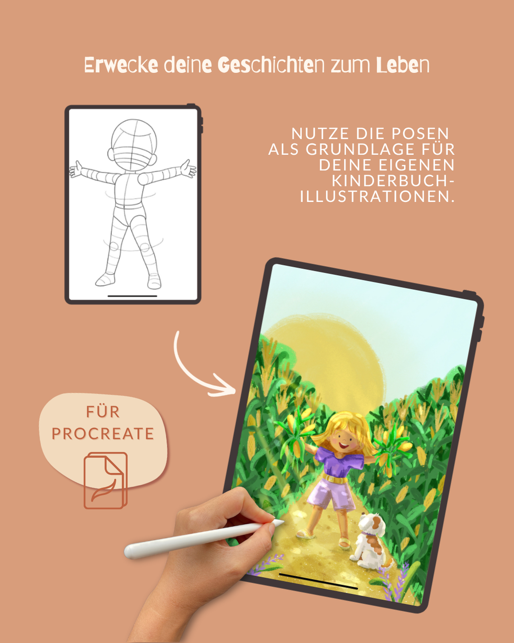 Little Poses Procreate Stempel Set