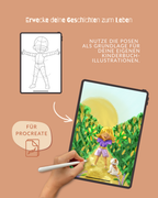 Little Poses Procreate Stempel Set