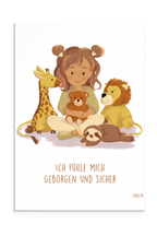 Ich fühle mich geborgen weiß