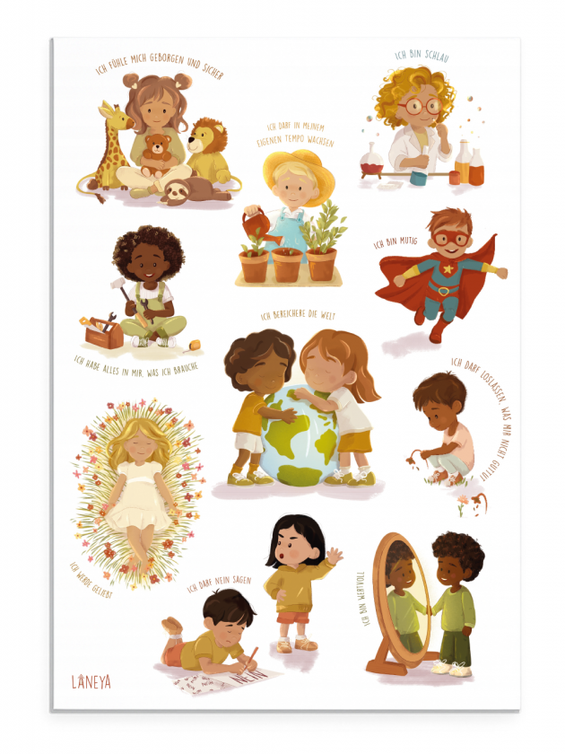 Affirmationsposter Selbstvertrauen