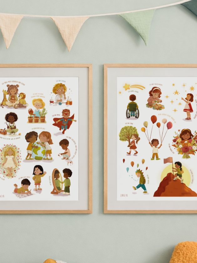 Affirmationsposter Stärke & Vertrauen Bundle