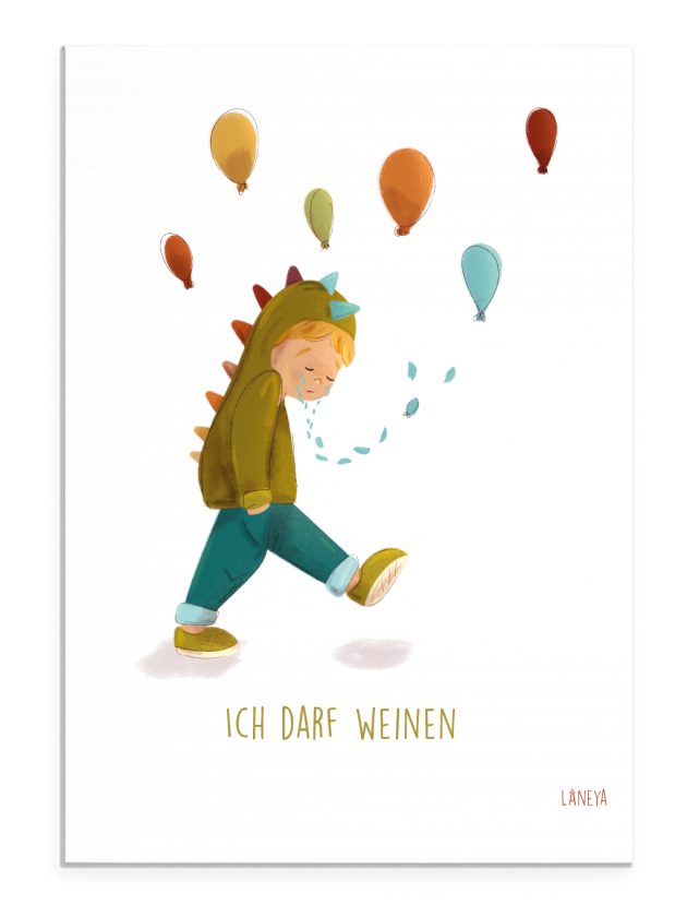 Affirmationsposter Ich darf weinen