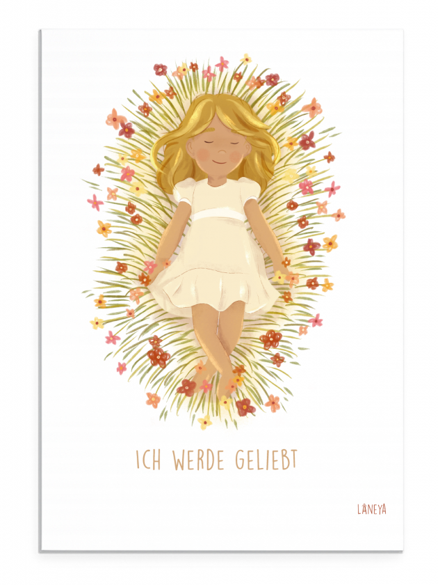 Affirmationsposter Ich werde geliebt