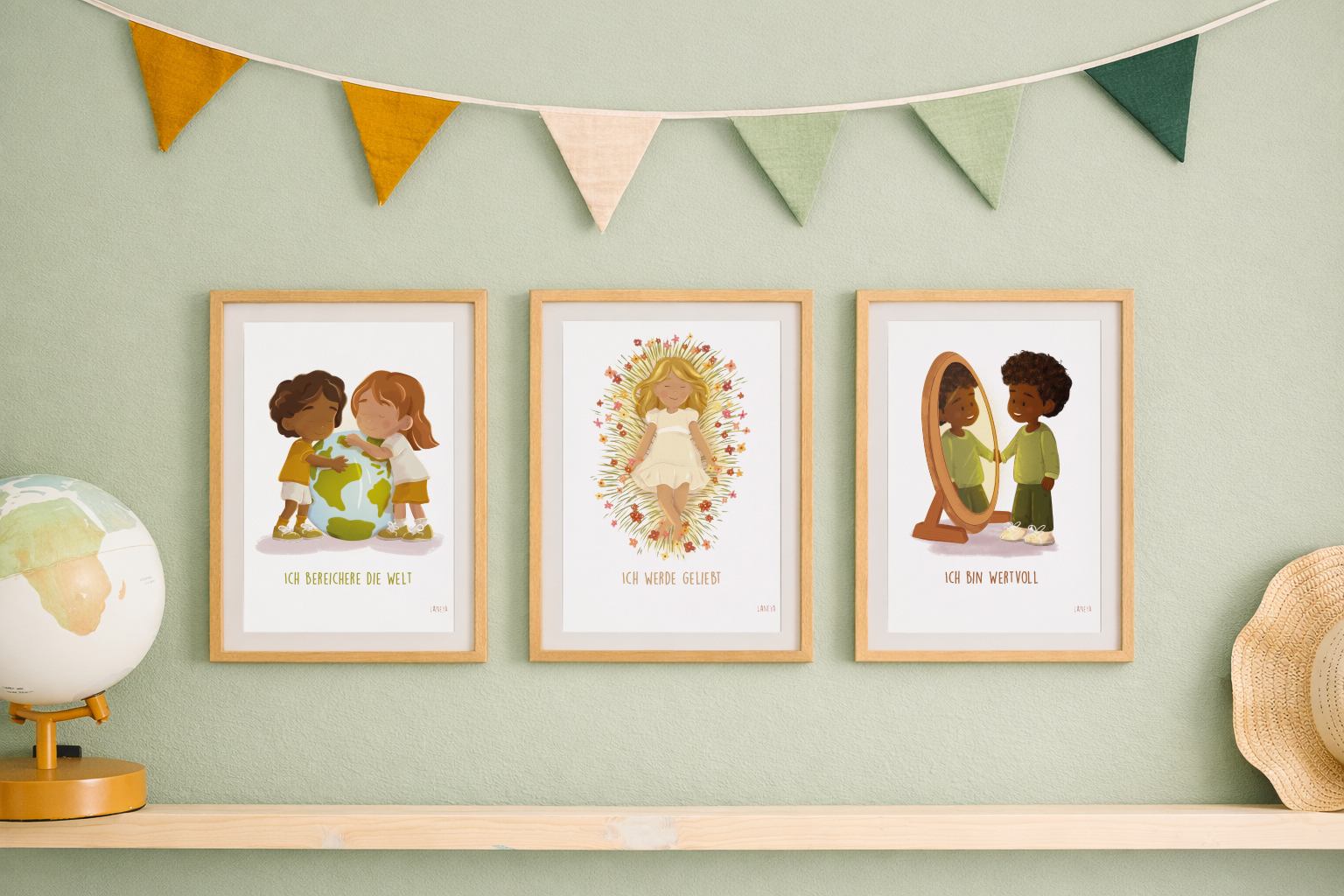 Affirmationsposter 3er Bundle